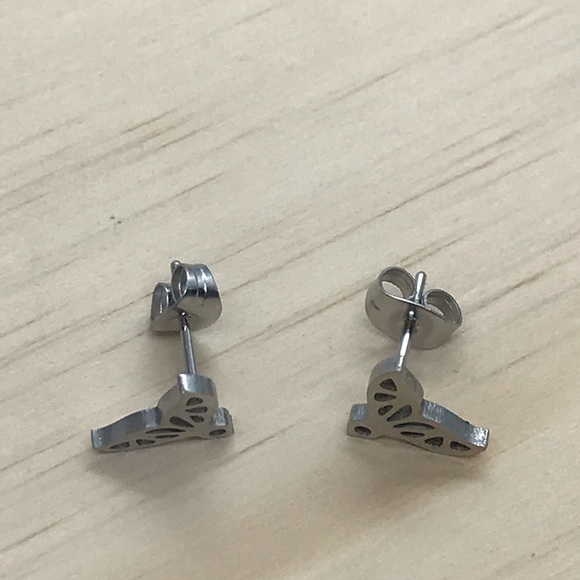 Stainless Steel Stud Earrings - Picture 5 of 6